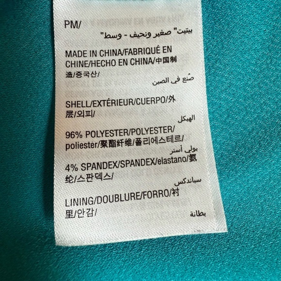 INC Elegant Teal Wrap Dress/size PM - Picture 5 of 10